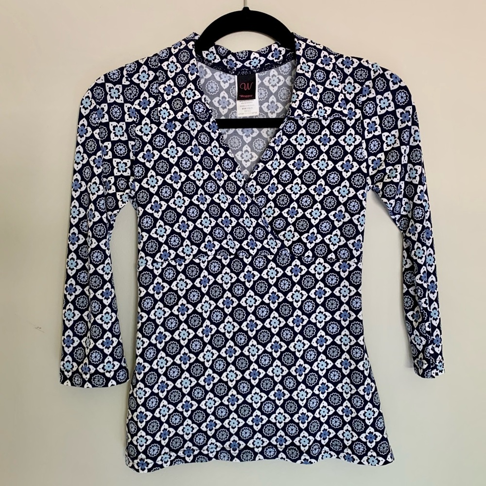 Vintage Y2k Surplice Cossover Top